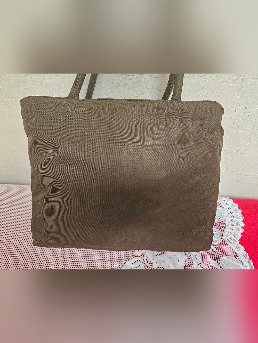 Prada Nylon Green Handbag Vintage Satchel Authentic - Picture 6 of 16